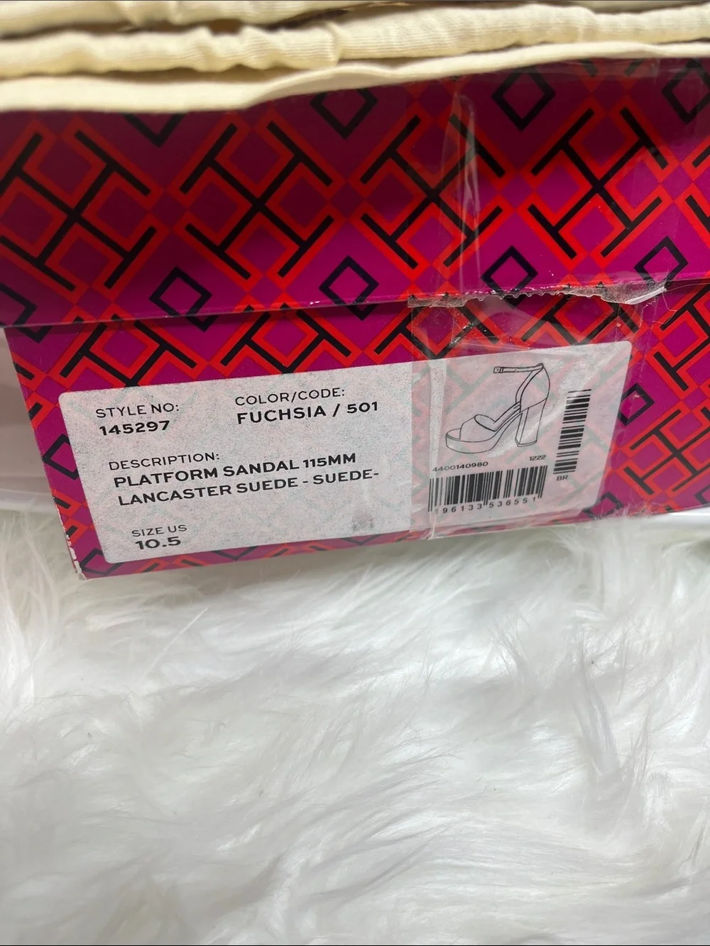 Tory Burch Fuchsia Suede Platform Block Heel Sandals